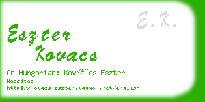 eszter kovacs business card